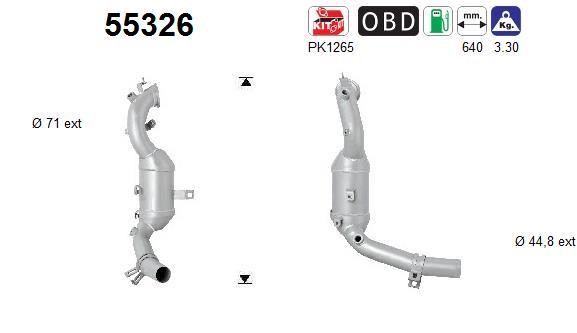 Cat converter Fiat Panda: 55326 As Catalytic Converter