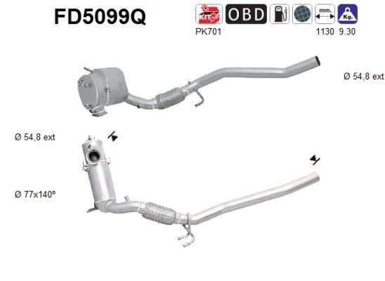 As FD5099Q Soot/Particulate Filter, exhaust system FD5099Q