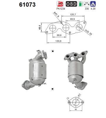 Cat converter Hyundai i10: 61073 As Catalytic Converter