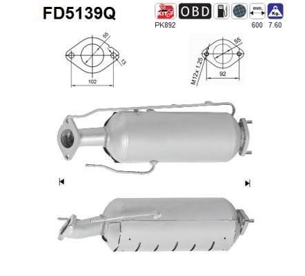 As FD5139Q Soot/Particulate Filter, exhaust system FD5139Q
