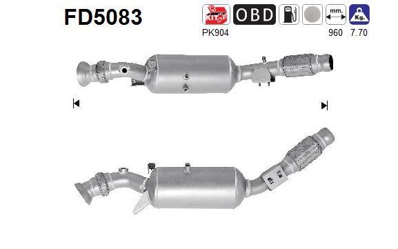 As FD5083 Soot/Particulate Filter, exhaust system FD5083