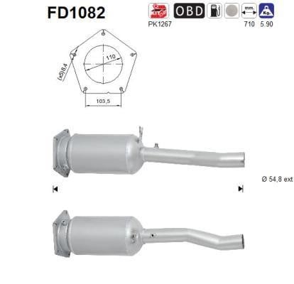 As FD1082 Soot/Particulate Filter, exhaust system FD1082