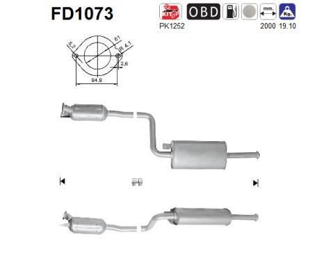 As FD1073 Soot/Particulate Filter, exhaust system FD1073