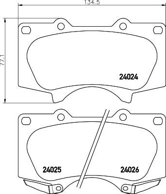 Don PCP1122 Brake Pad Set, disc brake PCP1122