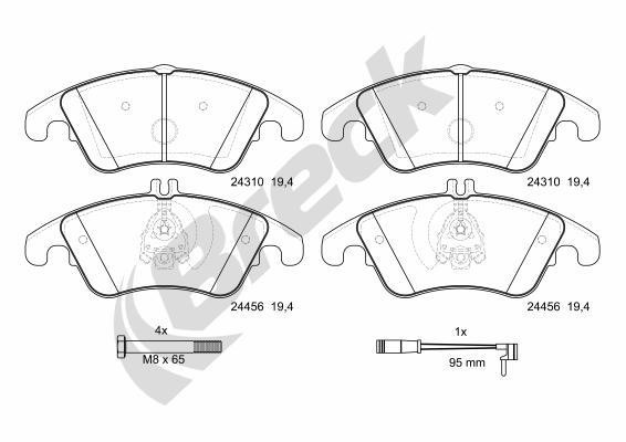 Breck Brake Pad Set, disc brake – price 172 PLN