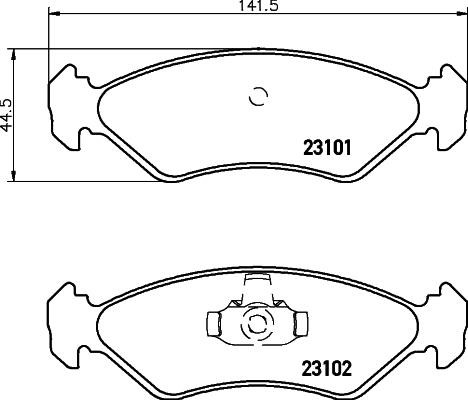 Don PCP1146 Brake Pad Set, disc brake PCP1146