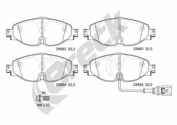 Breck Brake pad set – price [object Object] PLN