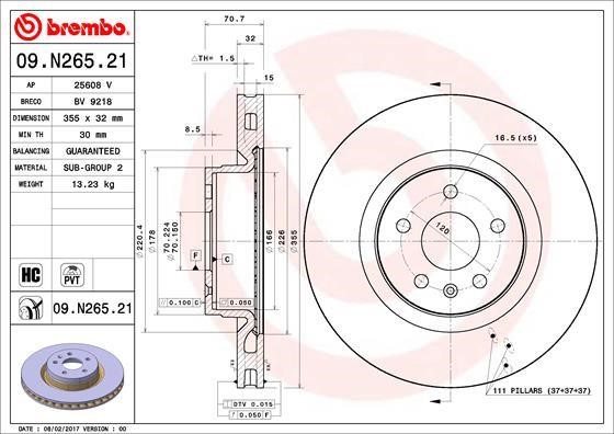 AP (Brembo) 25608 V Brake disk 25608V
