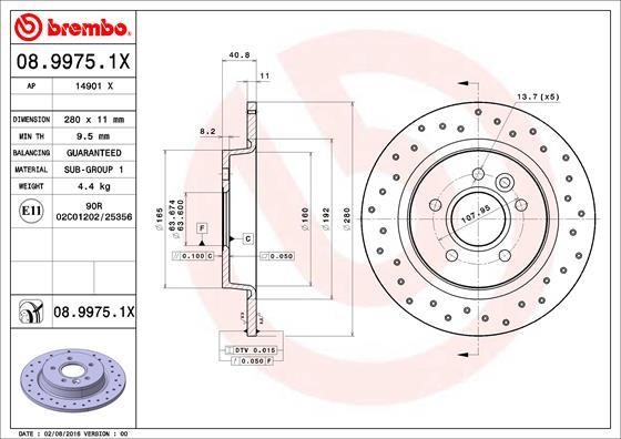 AP (Brembo) 14901 X Brake disk 14901X
