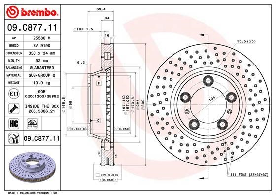 AP (Brembo) 25580 V Brake disk 25580V