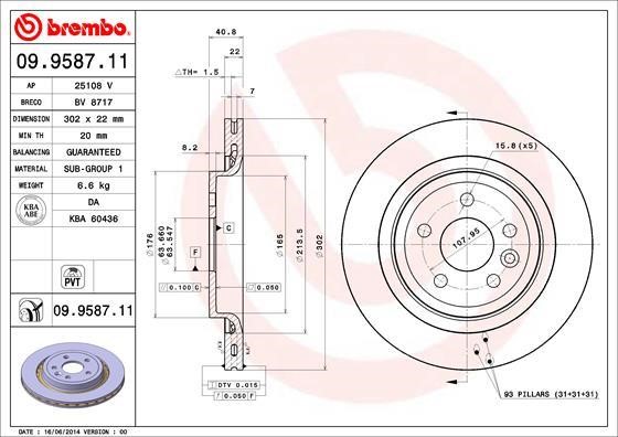 AP (Brembo) 25108 V Brake disc 25108V