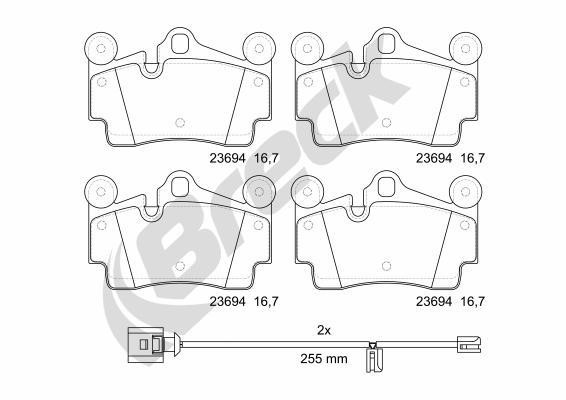 Breck Brake Pad Set, disc brake – price 190 PLN