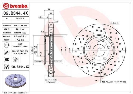 AP (Brembo) 25317 X Brake disk 25317X