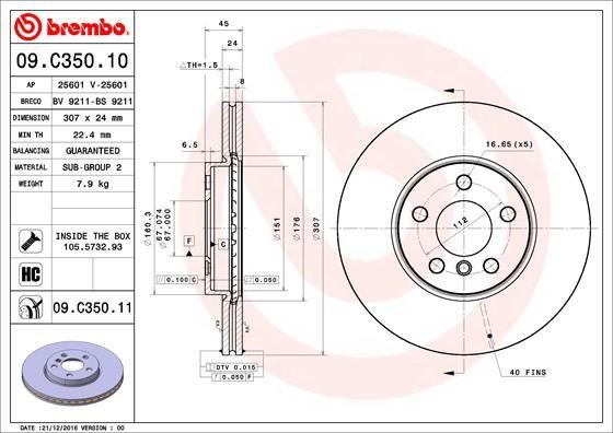 AP (Brembo) 25601 V Brake disk 25601V