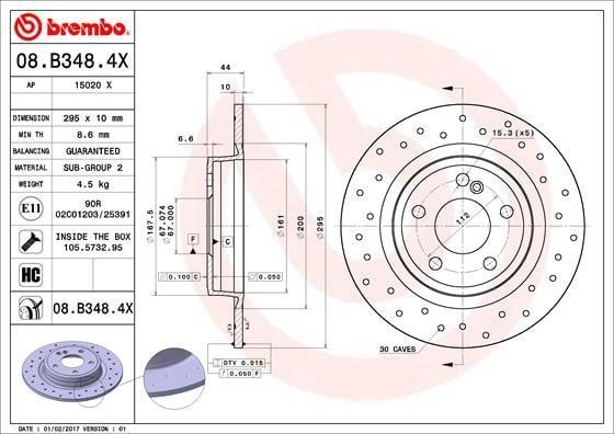 AP (Brembo) 15020 X Brake disk 15020X