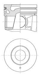 Kolbenschmidt 41644620 Piston se, 0,50mm 41644620