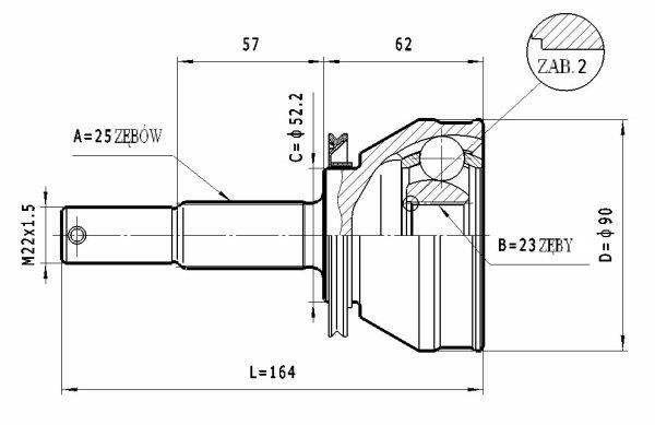 Statim C.554 CV joint C554