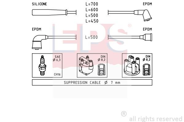 Eps 1501398 Ignition cable kit 1501398