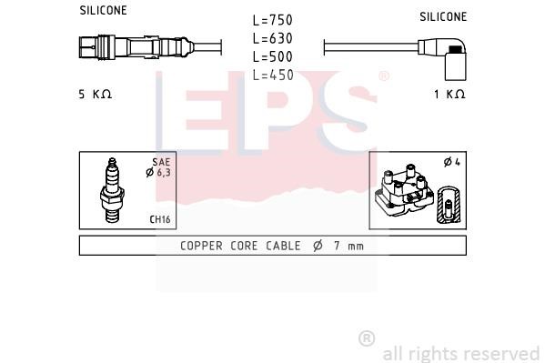 Eps 1501723 Ignition cable kit 1501723