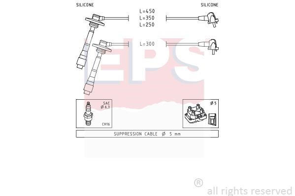 Eps 1501880 Ignition cable kit 1501880