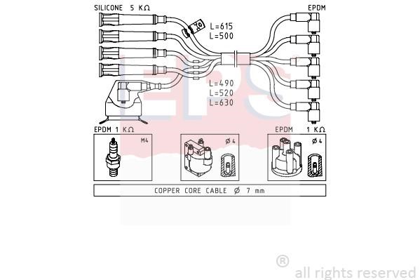 Eps 1500572 Ignition cable kit 1500572