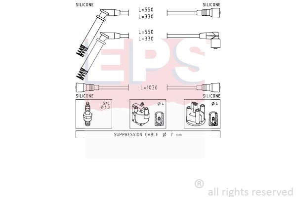Eps 1500689 Ignition cable kit 1500689