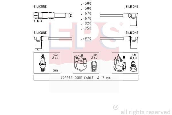Eps 1501657 Ignition cable kit 1501657