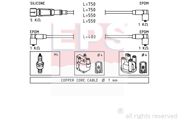 Eps 1500736 Ignition cable kit 1500736