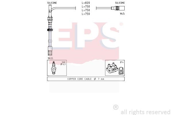 Eps 1501489 Ignition cable kit 1501489