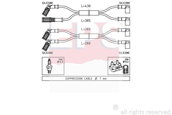 Eps 1500889 Ignition cable kit 1500889