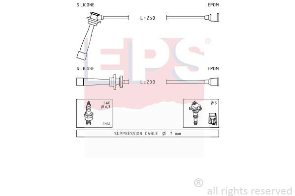 Eps 1.501.841 Ignition cable kit 1501841