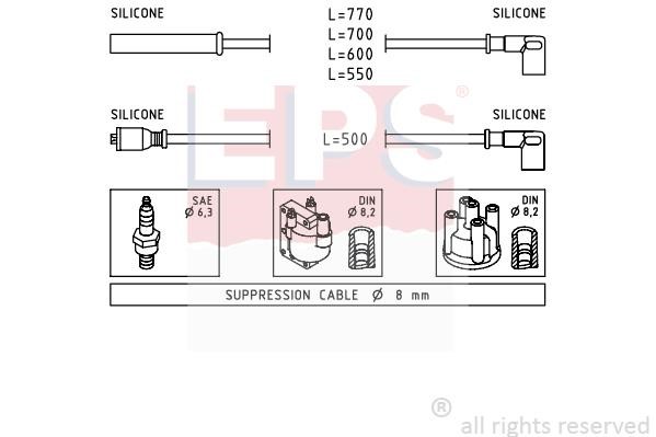 Eps 1501281 Ignition cable kit 1501281