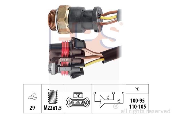 Eps 1.850.615 Fan switch 1850615