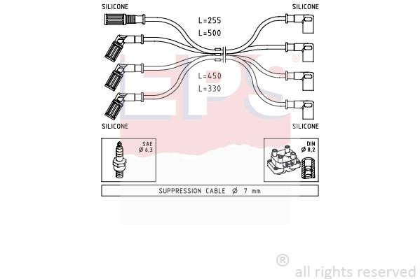 Eps 1500887 Ignition cable kit 1500887