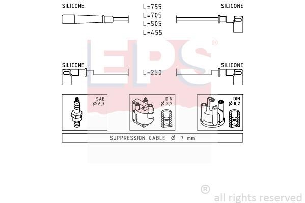 Eps 1501140 Ignition cable kit 1501140