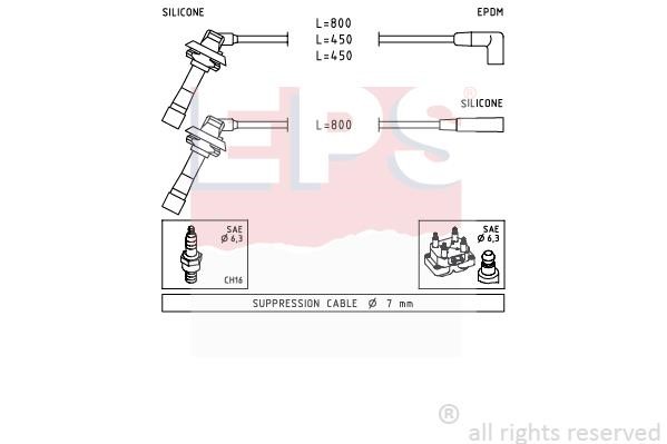 Eps 1501887 Ignition cable kit 1501887