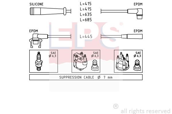 Eps 1500801 Ignition cable kit 1500801