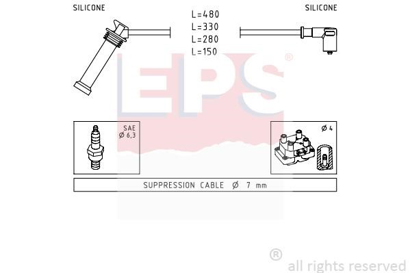 Eps 1501614 Ignition cable kit 1501614