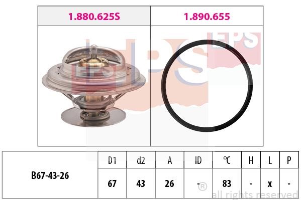 Eps 1.880.625 Thermostat, coolant 1880625