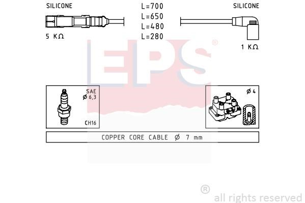 Eps 1501479 Ignition cable kit 1501479