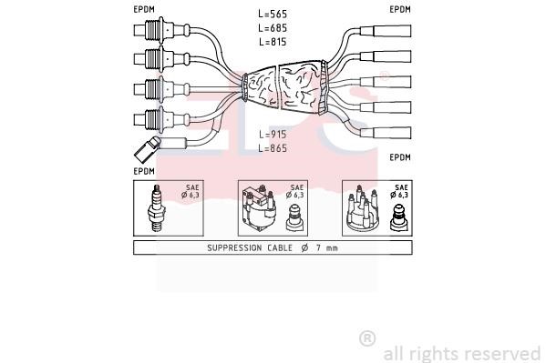 Eps 1500491 Ignition cable kit 1500491