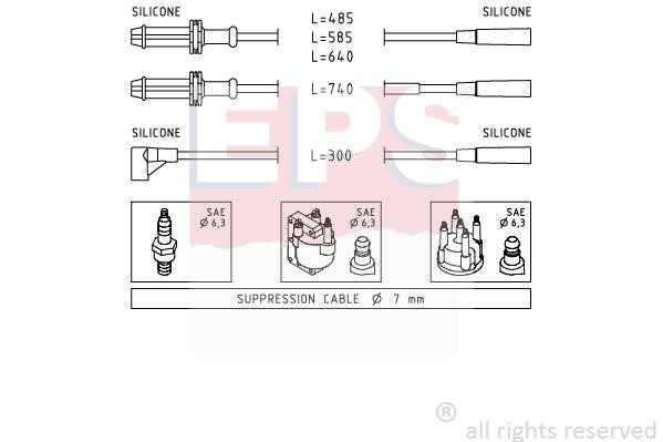 Eps 1501376 Ignition cable kit 1501376