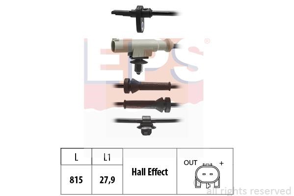 Eps 1.960.257 Sensor, wheel speed 1960257