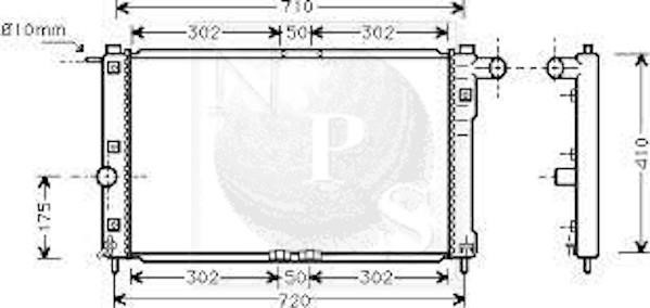 Nippon pieces D156O14 Radiator, engine cooling D156O14