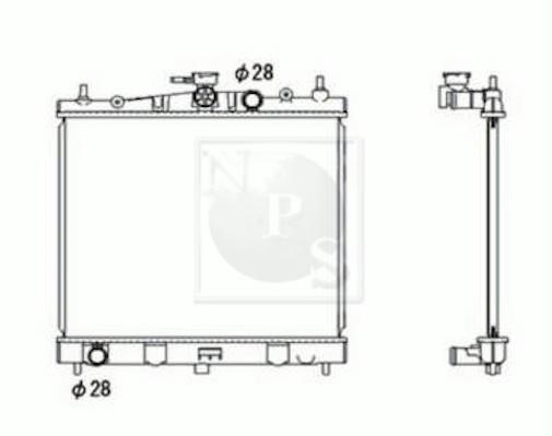 Nippon pieces N156N109 Radiator, engine cooling N156N109