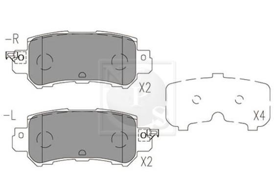 Nippon pieces M361A20 Brake Pad Set, disc brake M361A20