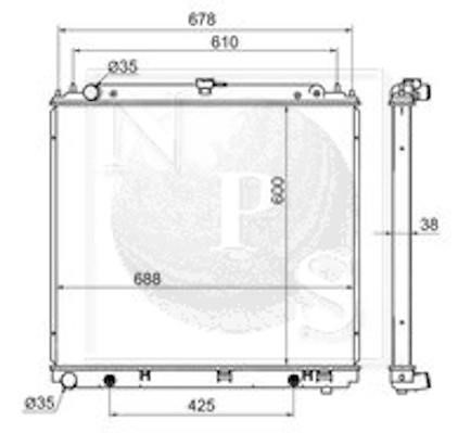 Nippon pieces N156N99 Radiator, engine cooling N156N99