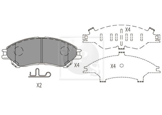 Nippon pieces S360I38 Brake Pad Set, disc brake S360I38