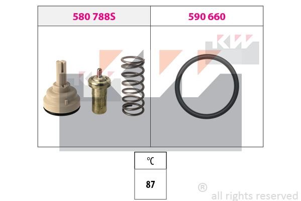 KW 580788 Thermostat, coolant 580788