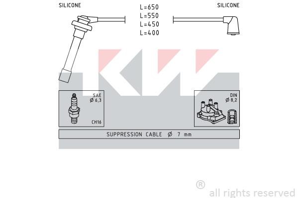 KW 360699 Ignition cable kit 360699